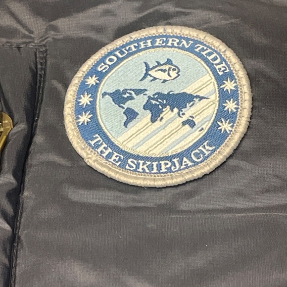 Southern Tide Duck Down Puffer Zip Winter Vest Navy Large EUC - Picture 5 of 16